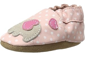 Robeez Baby Girls and Unisex Soft Soles Slip-Resistant Crib Shoes Slippers for Infant and Toddler, 0-24 Months