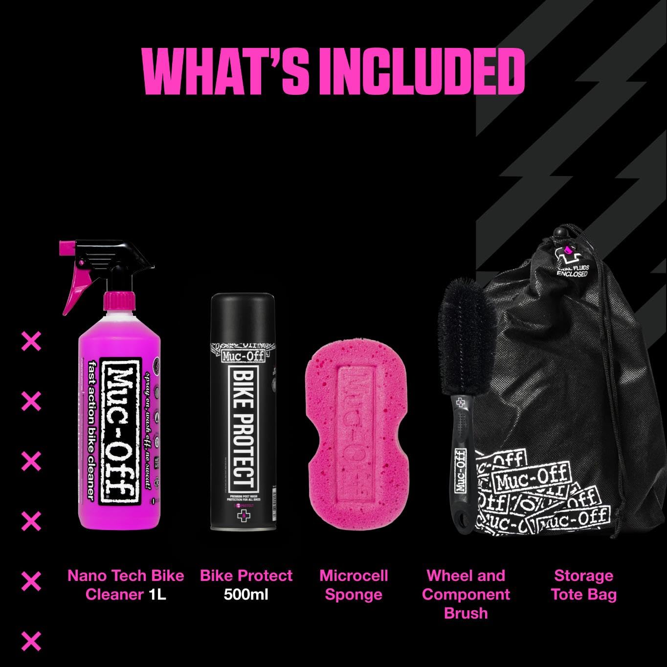 Muc-Off Basis Fahrrad Reinigungsset - Must-Have Fahrrad Zubehör für die Reinigung und den Schutz Ihres Fahrrads – Mit Muc-Off Bike Cleaner, Bike Protect, Reinigungsbürste und Mehr 7