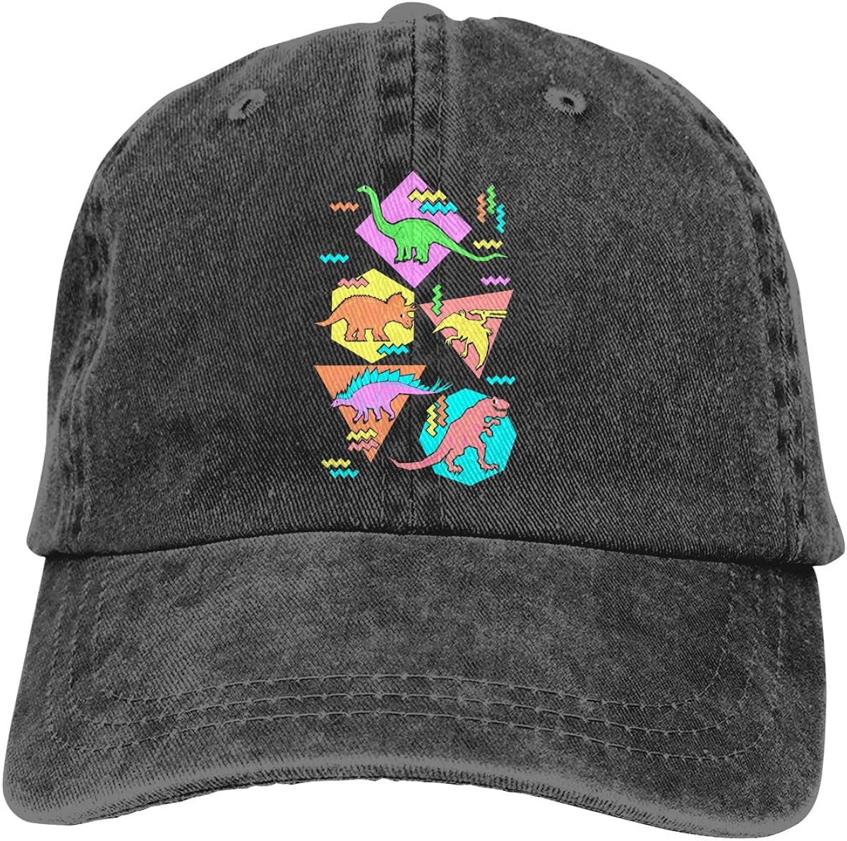 Waldeal Boy Printing Dinosaur Baseball Caps Cartoon Vintage Adjustable Toddler Dad Hats Black: Clothing