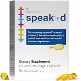 Lifetrients Speak+D Twist-Off Softgels &mdash; Kids Omega-3 with Vitamin D3, Vitamins E &amp; K &mdash; Pediatric Specialist Developed &mdash; Squeeze onto Spoon or Swallow &mdash; 60 Softgels