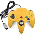 Classic N64 Controller, miadore Rerto N64 Gaming Remote Gamepad Joystick for N64 Console Video Game System ( Yellow and Blue)