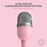 Razer Seiren Mini USB Condenser Microphone Quartz Pink Streaming view 3