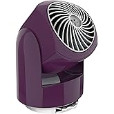 Vornado Flippi V6 Compact Air Circulator Fan, Quiet Portable Travel Fan for Desk or Bedroom, Adjustable Head, 2 Speeds, Plum