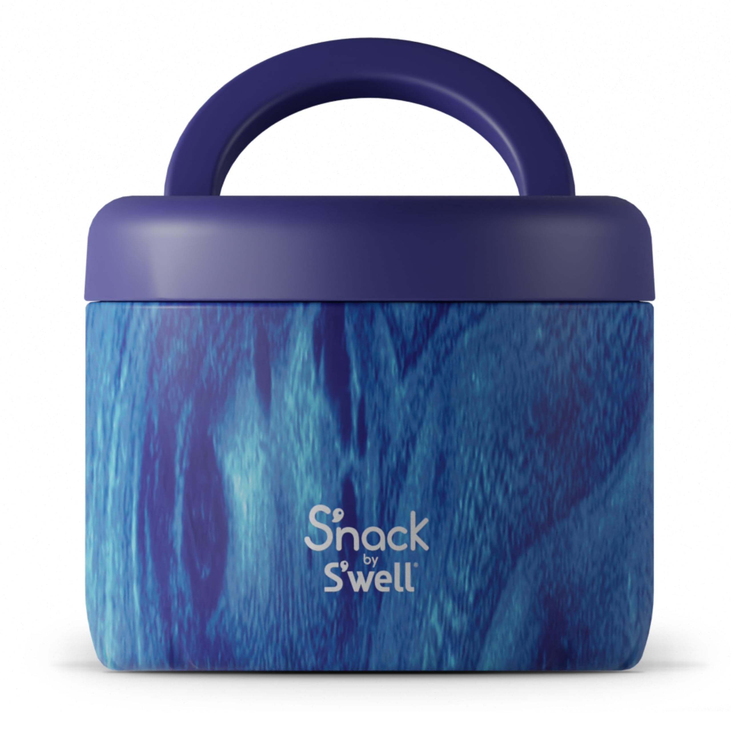 Photo 1 of S'nack by S'well Stainless Steel Food Container, 24 Oz, Azure Forest, Double-Layered Insulated Bowls, BPA-Free