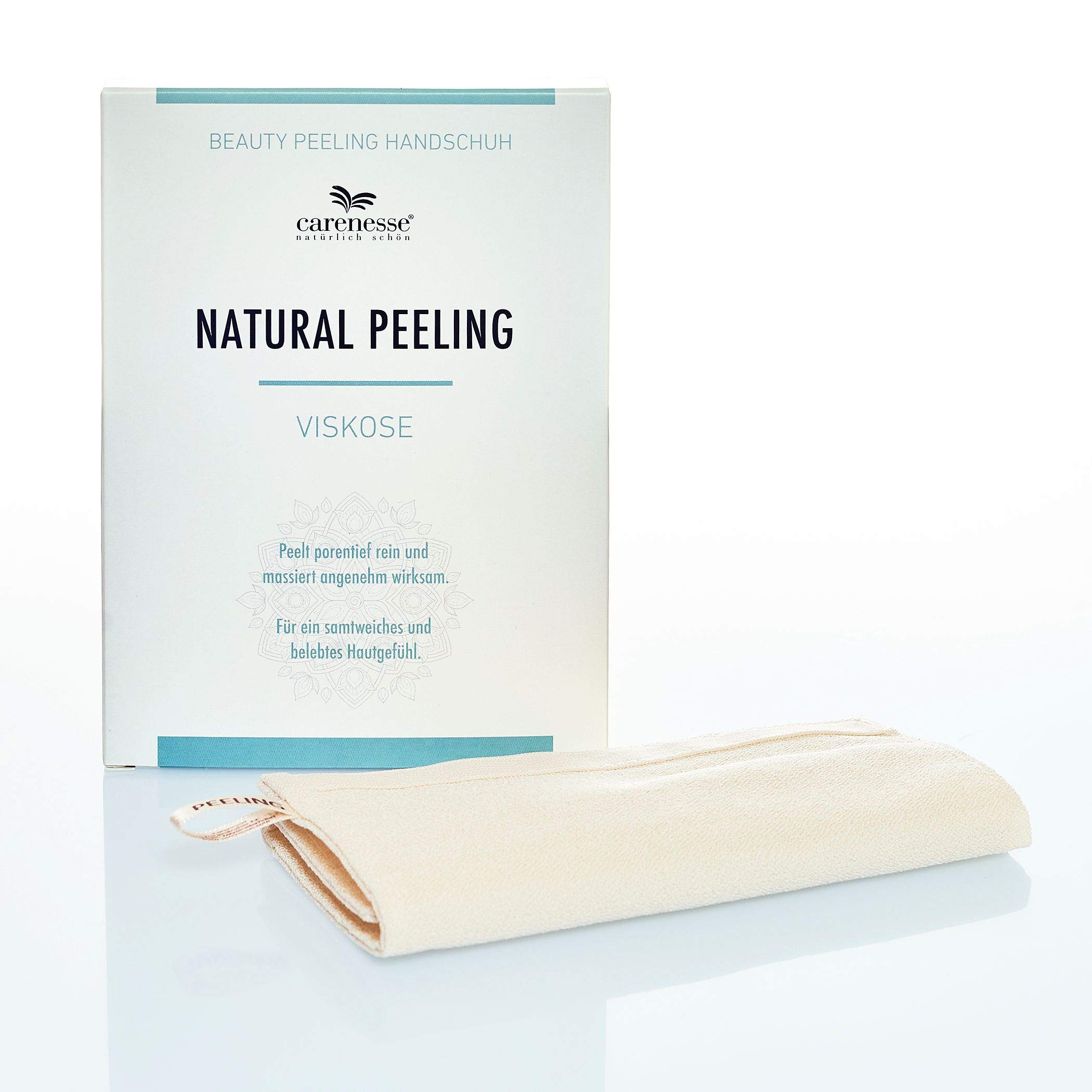Natural Peeling peeling mitt body & face scrub glove, Botanical (Viscose), normal skin – normal/rough structure – Facial and body exfoliation
