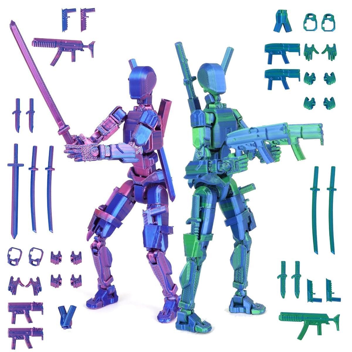 PEKOIU T13 Action Figure Set (Assembly Completed) Age 3+, 3D Printed Multi-Jointed, Multi-Articular Lucky Mobile Robot,Desktop Decorations for Game Lovers Toys — image 1