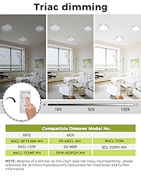 hepside 2Pack Dimmable Flush Mount Ceiling Light