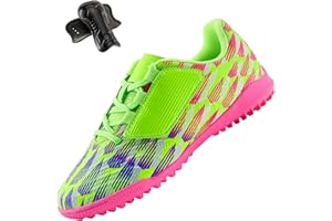 Boys Girls Soccer Cleats Indoor Turf Soccer Football Shoes Artificial Firm Ground Athletic Outdoor Youth Futsal Unisex-Child 