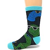 JYinstyle Kids Novelty Funny Cute Animal Crew Socks, Crazy Silly Cool Cotton Dress Socks for Boys and Girls, Size 1-5