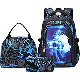 BABUN Boys Backpacks For Elementary Middle School Bookbag Set Kids Heavy Duty Durable Teenage Student Sturdy Waterproof (5-Blue Soccer Set)