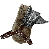 LOOYAR Forged Foam Viking Valor Shoulder Armor - PU Foam Viking LARP Costume Prop for Halloween, Historical Reenactments, and Gifts Silver