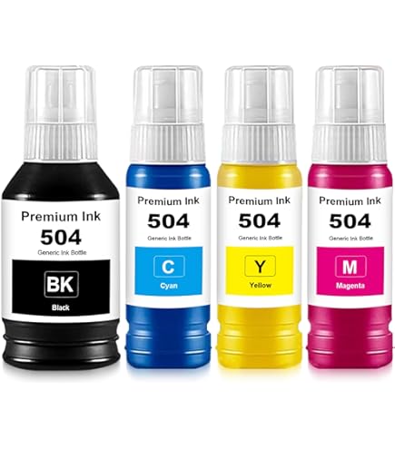 Amazon.com: Mutikor T504 Ink Bottle Compatible for 504 Ink Refill