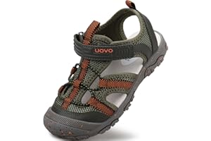 UOVO Boys Girls Summer Water Sandals Closed Toe Lightweight Outdoor Sport Shoes(Toddler/Little Kid/Big Kid)