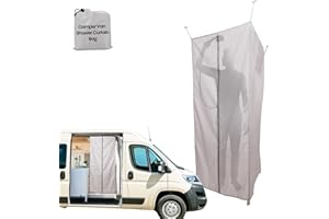 Terapaton Camper Van Shower Curtain 72in Height, RV Hidden Shower Privacy Curtain with Magnetic Stickers, Interior Shower Curtain for Bench Shower, Collapsible Square Shower (30" W x 72" H)