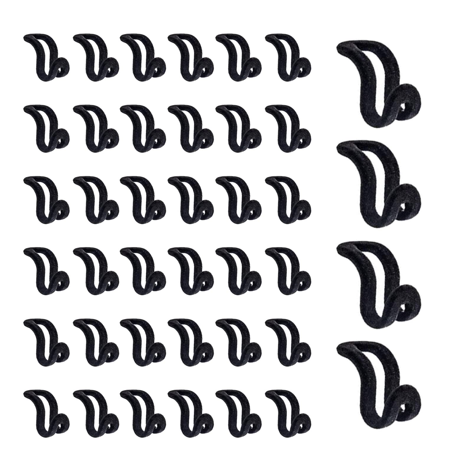 WARMBUY Hanger Connector Hooks for Closet Space Saving Cascading Hanger Organizer, Black, 40 Pack