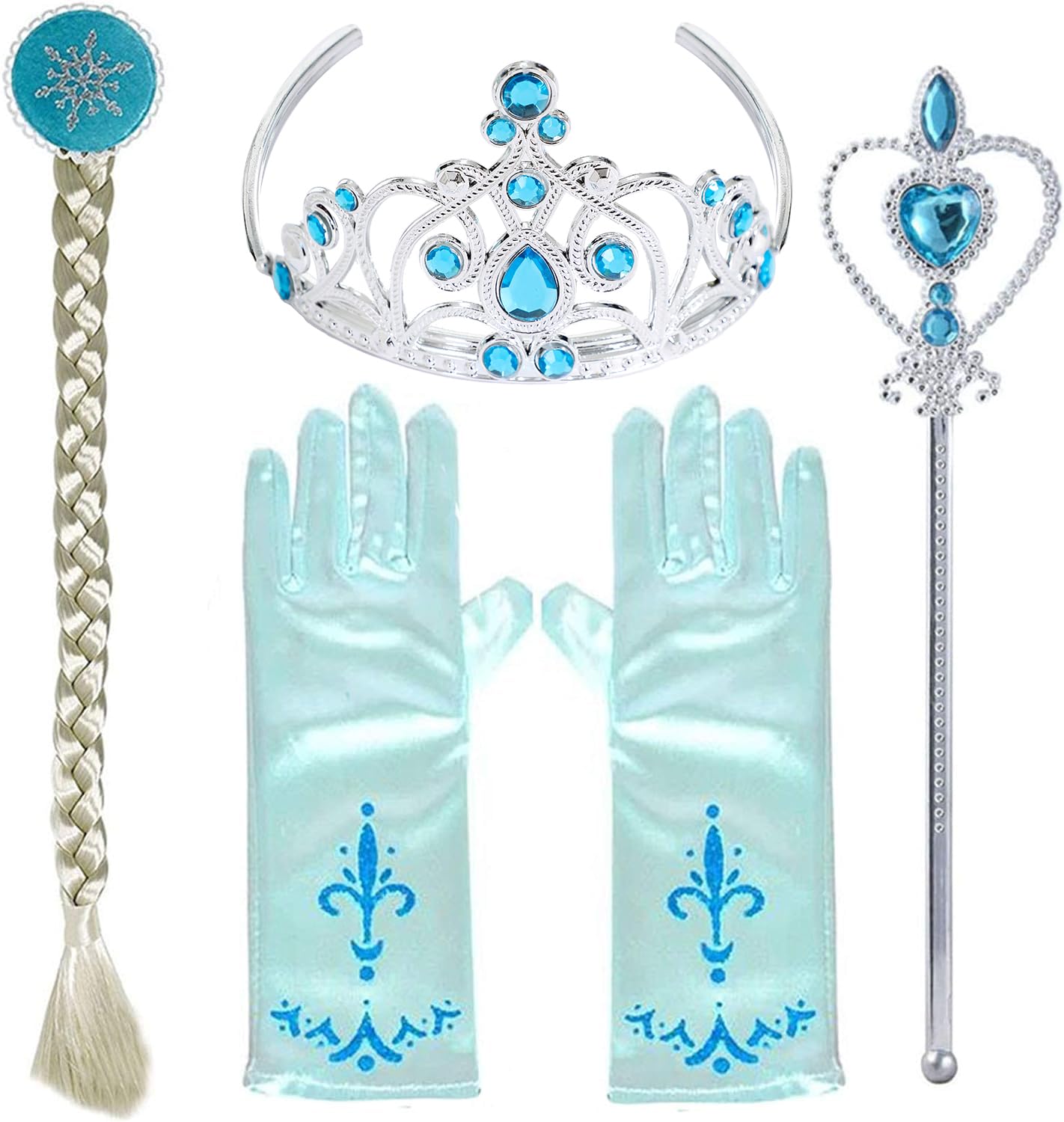Sincere Party Girl's Elsa Princess Costume Accessories Fancy Dress Up Cosplay Exquisite Match Sets โ image 1