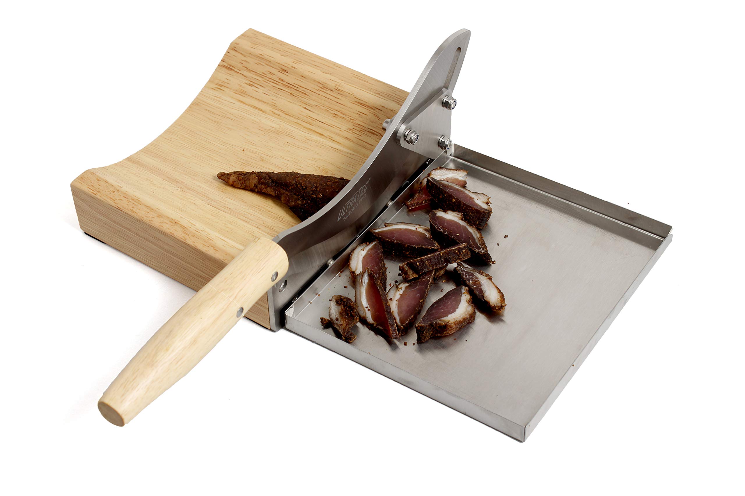 Ultra Tec Biltong-Pro radiused Slicer with Magnetic Stainless Steel Tray