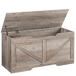 HOOBRO Storage Bench, 39.4” Retro Wooden Storage