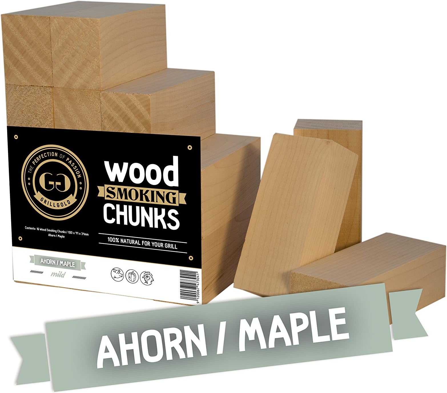 Grillgold Smoking Wood 16 Wood Smoking Chunks Maple