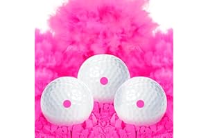 THIODOON 3 Pack Exploding Balls for Golf Party Gender Reveal Prank Funny Joke for Golfers - 3 Piece Set (3 White/Blue & Pink & White)