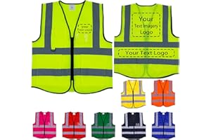 Custom Safety Vest for Men with Pockets Construction Vest High Visibility Reflective Vest Hi Vis Vest Safety Vests