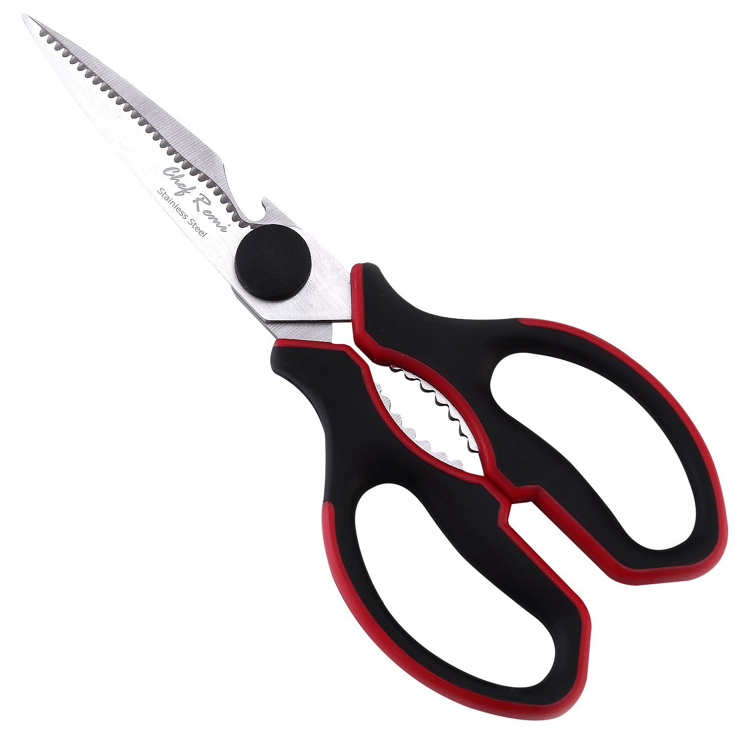 Latest Heavy Duty Kitchen Scissors - Award Winning Best Multi-Purpose Utility Shears for Chicken, Poultry, Fish, Meat, Vegetables, Herbs, and BBQ's - As Sharp As Any Knife - Come-Apart For Easy Cleaning