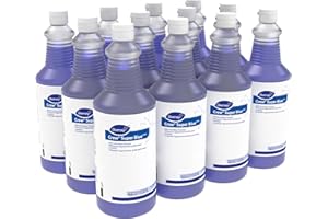 Diversey CREW 94476081 Super Blue Mild Acid Liquid Toilet Bowl Cleaner, Removes Rust, Scale & Stains, Citrus Scent, Ready-to-Use Squeeze Bottle, 32-Ounce (Pack of 12)