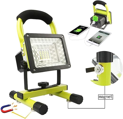 Luz de Trabajo Led Recargable15w, Led Foco Proyector Portatil 1000 ...