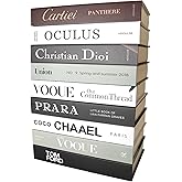 PTShadow 9 Pcs Decorative books Aesthetic Chic Faux Book Set for Room Décor,Modern Home Decor Coffee Table Decor