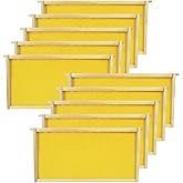 HiveSweet Deep Brood Beehive Frames with Wax Foundation 10pack Beehive Frames Beeswax Dipped Plastic Foundations for Beekeeping 9-1/8-Inch