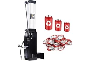 KANBOL Wall-Mounted Pneumatic Can Crusher for 12oz & 16oz Aluminum Cans Recycling - Durable Black Design, Ideal Festive New Y