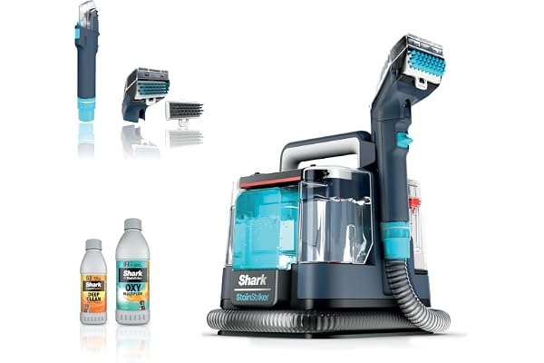 Shark StainStriker Portable Carpet & Upholstery Cleaner - Spot, Stain, & Odour Eliminator - Carpets, Area Rugs, Couches, Navy