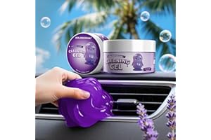 COLORCORAL Car Cleaning Gel Reusable 2Pack - Lavender Scent Dust Cleaning Putty Keyboard Slime for Car Interior Air Vent Cleaner, Auto Detailing Tools Accessories, Dust Remover Gifts for Men Women,200g,Purple