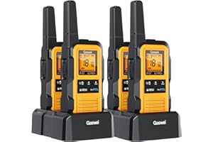 G2Pro+ IP67 Waterproof Floating Walkie Talkies Long Range with Double PTT,FM Radio,VOX,SOS & NOAA Weather,Rechargeable Two-Wa