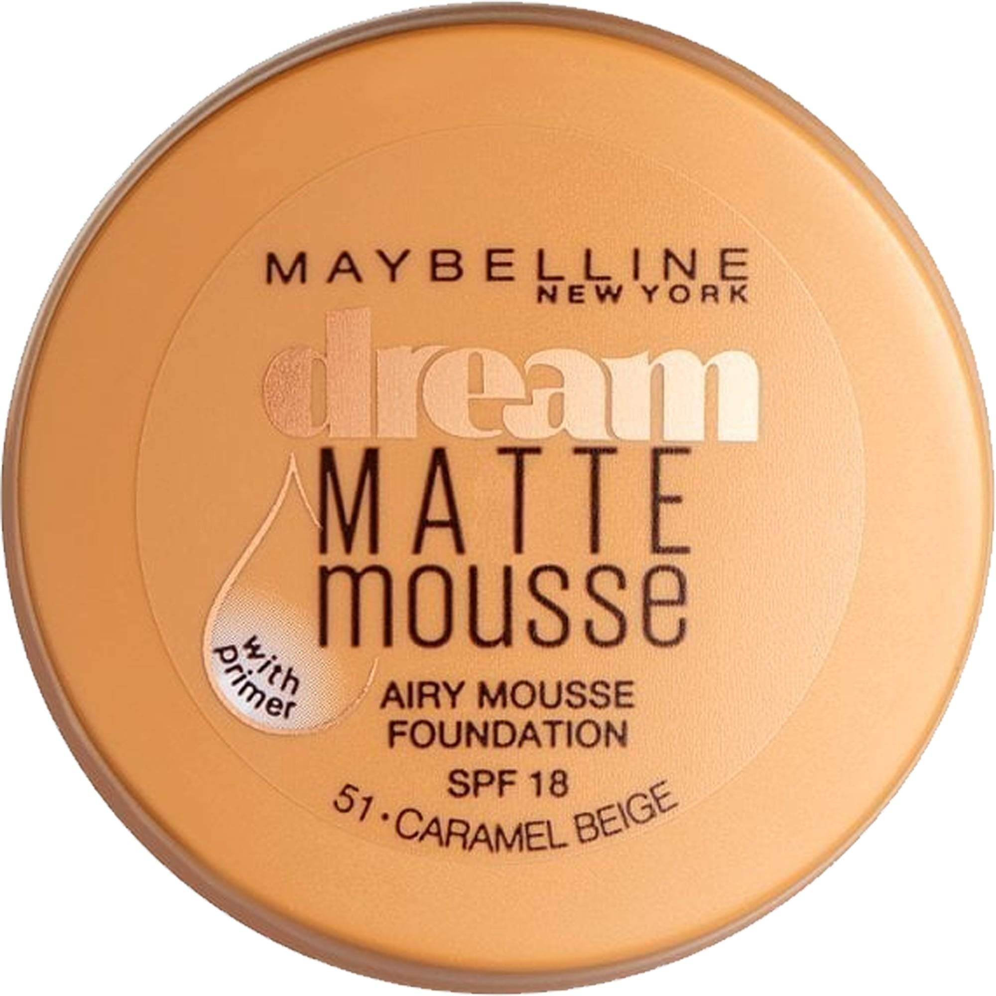 Maybelline Dream Matte Mousse Foundation, Number 051, Caramel Beige