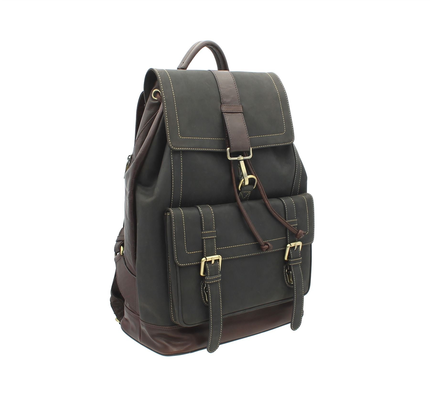VISCONTI Hunter Collection RHINO XL Leather Backpack 16161 Oil Brown