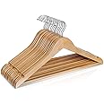 JDGOU Wooden Hangers Clothes Hangers 20 Pack Natural Wood Hangers Clothes Hanger Coat Hangers for Closet Wooden Hangers for S