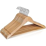 JDGOU Wooden Hangers Clothes Hangers 20 Pack Natural Wood Hangers Clothes Hanger Coat Hangers for Closet Wooden Hangers for S