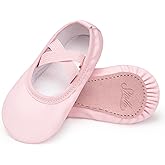 Stelle Ballet Shoes for Girls Boys Close-Fit PU Professional Dance Slippers for Toddler/Little Kid/Big Kid