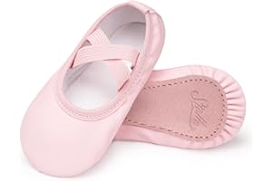STELLE Girls Ballet Shoes Boys Toddler Soft Leather Dance Slippers for Toddler/Little Kid/Big Kid