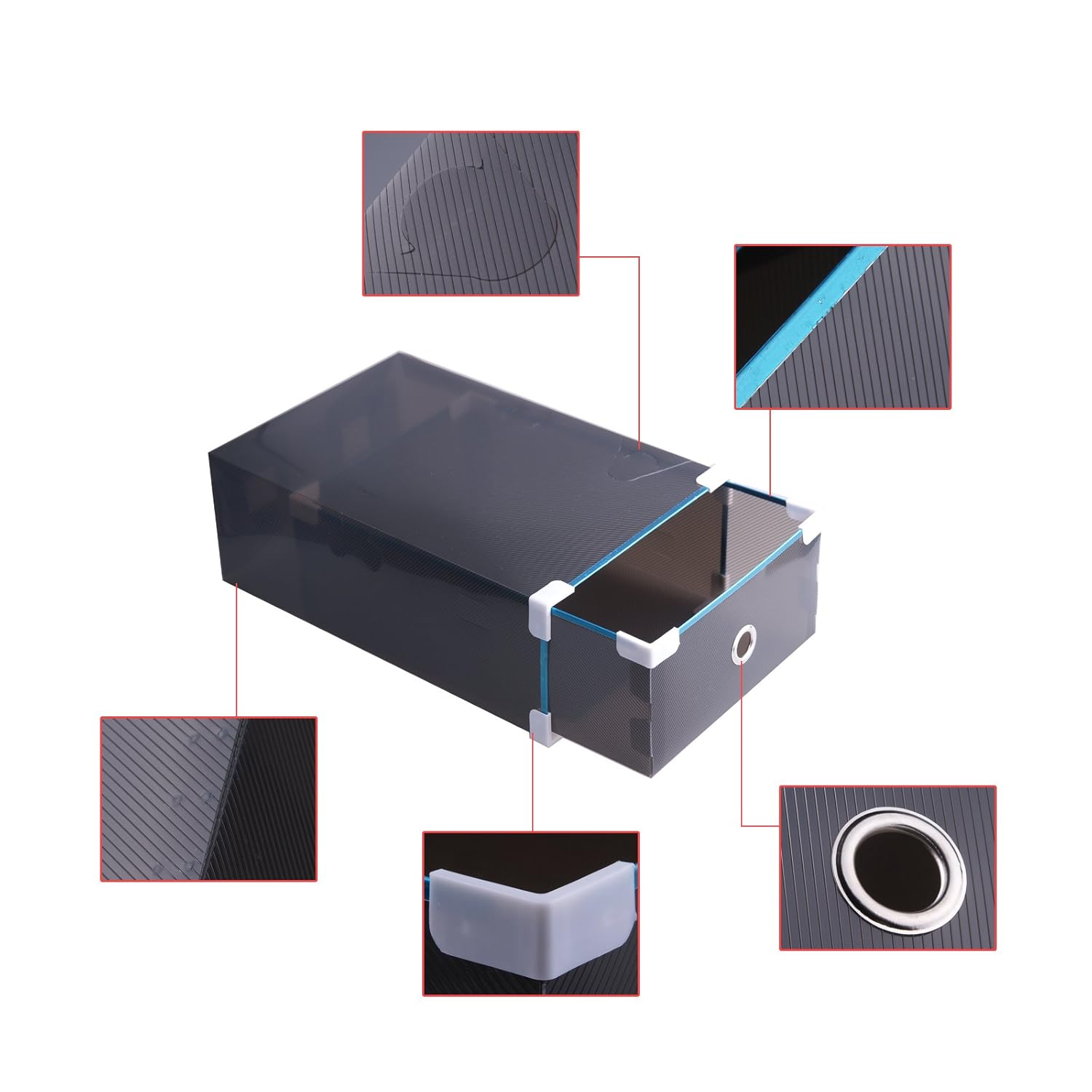 Vinteky® 10x Cajas Almacenaje Plegable de plástico Cajón Organizador