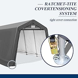 COVERONICS 8' x 14' Outdoor Storage Shed - Heavy