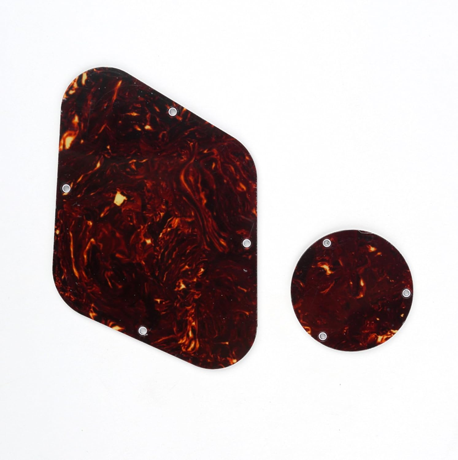 Musiclily LP Control Back Plate and Rear Toggle Switch Cover Set for USA Les Paul Electric Guitar 4Ply Tortoise Shell