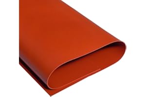 Exactly Rubber - Commercial Grade Silicone Sheet, 60A Durometer Silicone Mat, -80 to 450°F Temperature Resistant Rubber Mat, Rubber Sheet with 350% Elongation, Made in The USA, 1/32 x 12” x 18”, Red