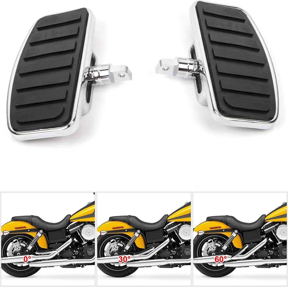 For Harley & Other Motorcycles Front or Rear Foot Boards Black Mini Floorboards Auto Parts