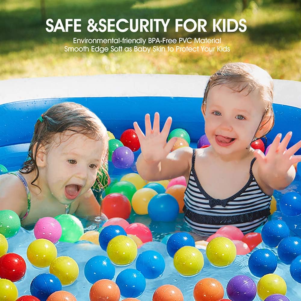 Homech Family Inflatable Swimming Pool, 118" X 72" X 22" Full-Sized Inflatable Lounge Pool for Baby, Kiddie, Kids, Adult, Infant, Toddlers for Ages 3+,Outdoor, Garden, Backyard, Summer Water Party: Toys & Games