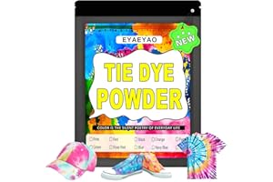 EYAEYAO Black Tie Dye for Clothes | Permanent Fabric Dye for T-Shirts, Skirts & More | Non-Toxic Tye Dye Powder for Kids & Adults | Just Add Water (Black, 2 oz)