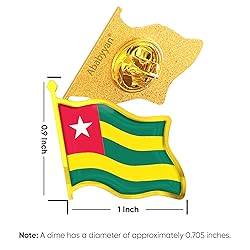 Togo Flag Lapel Pin - Enamel Metal National Badge