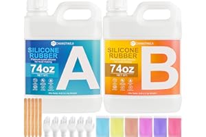 CHANGTIKEJI Silicone Mold Making Kit, 148oz 10A Elastic Liquid Silica Gel for Casting Resin molds and Candle & Soap Mold,Fast Cure Translucent Platinum Silicone Rubber