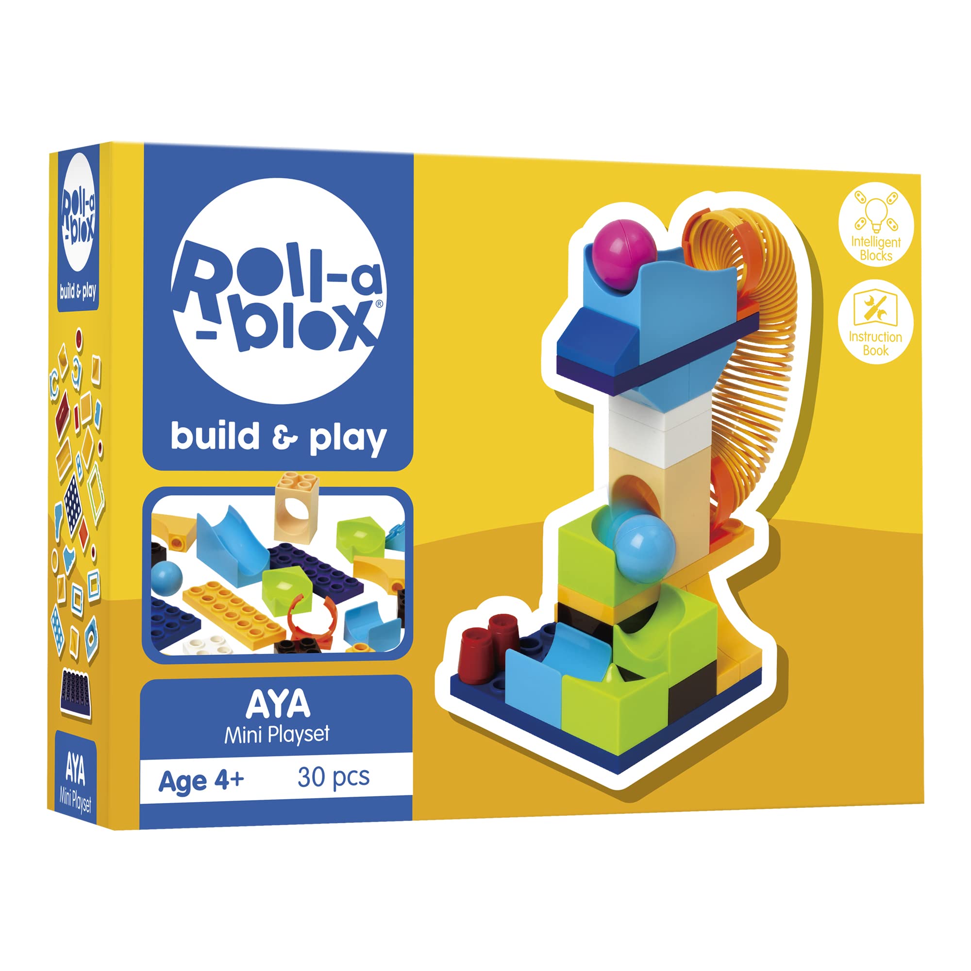 PETERKIN | Roll-a-blox - AYA Mini Playset | Build, Roll and Play! | Construction Toys | Building Blocks | Ages 4+